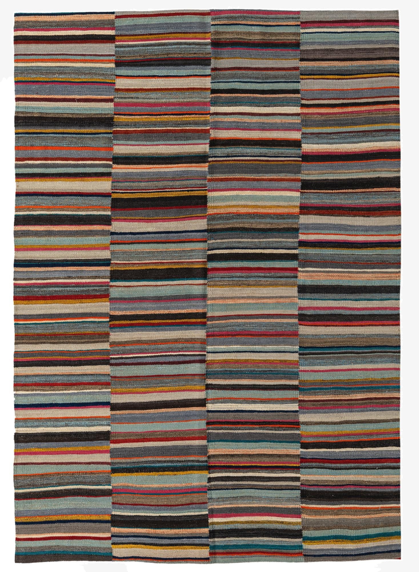 5' 6 x 7' 10  Hand Woven Kilim Modern Wool Rug