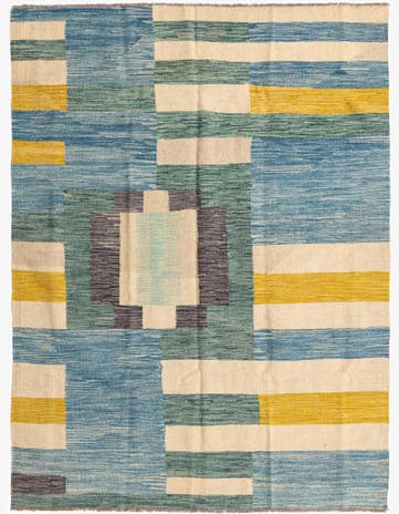 5' 2 x 7' Hand Woven Kilim Modern Wool Rug