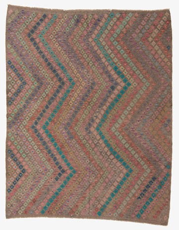 7' 2 x 9' Hand Woven Kilim Modern Wool Rug