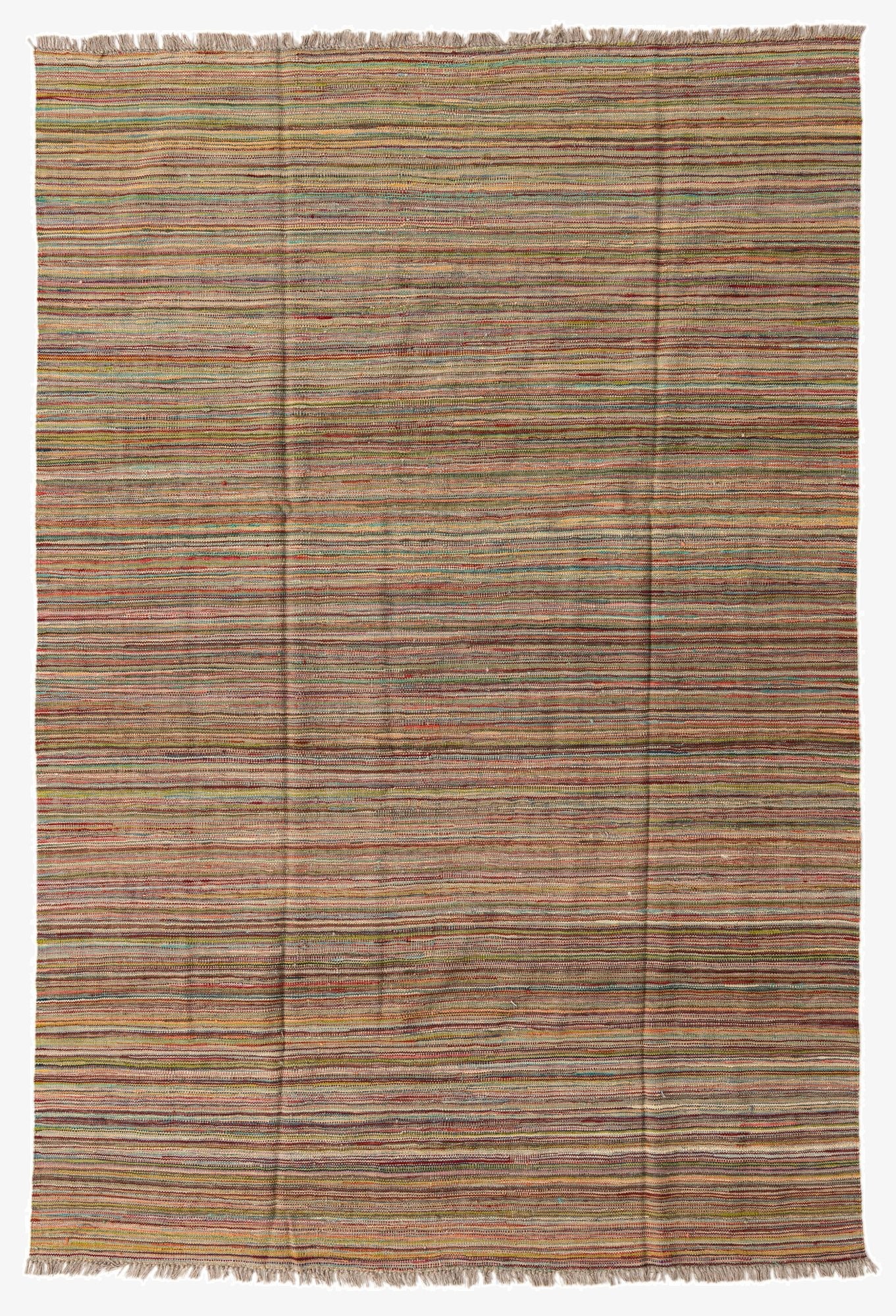 6' 6 x 9' 6  Hand Woven Kilim Modern Wool Rug