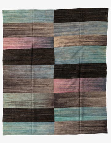 8' x 9' 7 Hand Woven Kilim Modern Wool Rug