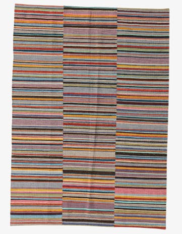 4' 7 x 6' 5 Hand Woven Kilim Modern Wool Rug
