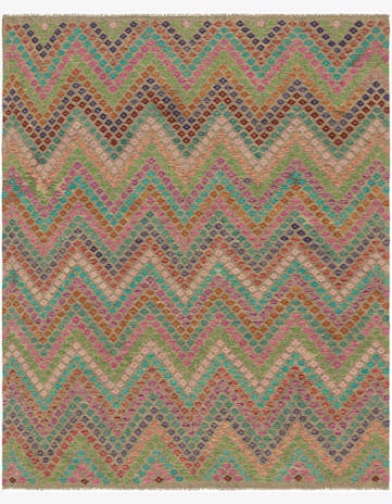 10' 4 x 13' Hand Woven Kilim Modern Wool Rug