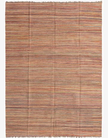 5' 9 x 8' 1 Hand Woven Kilim Modern Wool Rug