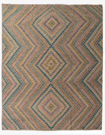 10' 4 x 13' Hand Woven Kilim Modern Wool Rug