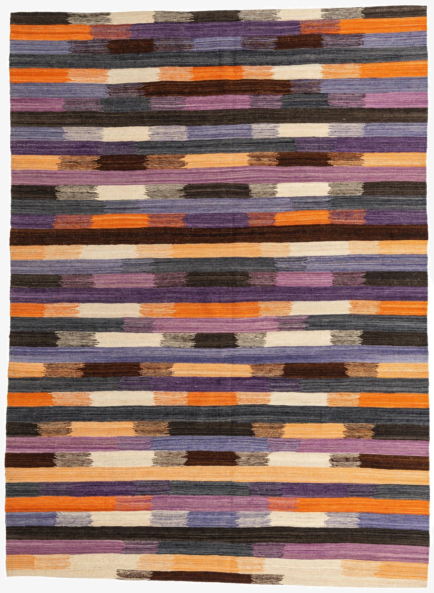 6' 10 x 9' 4  Hand Woven Kilim Modern Wool Rug