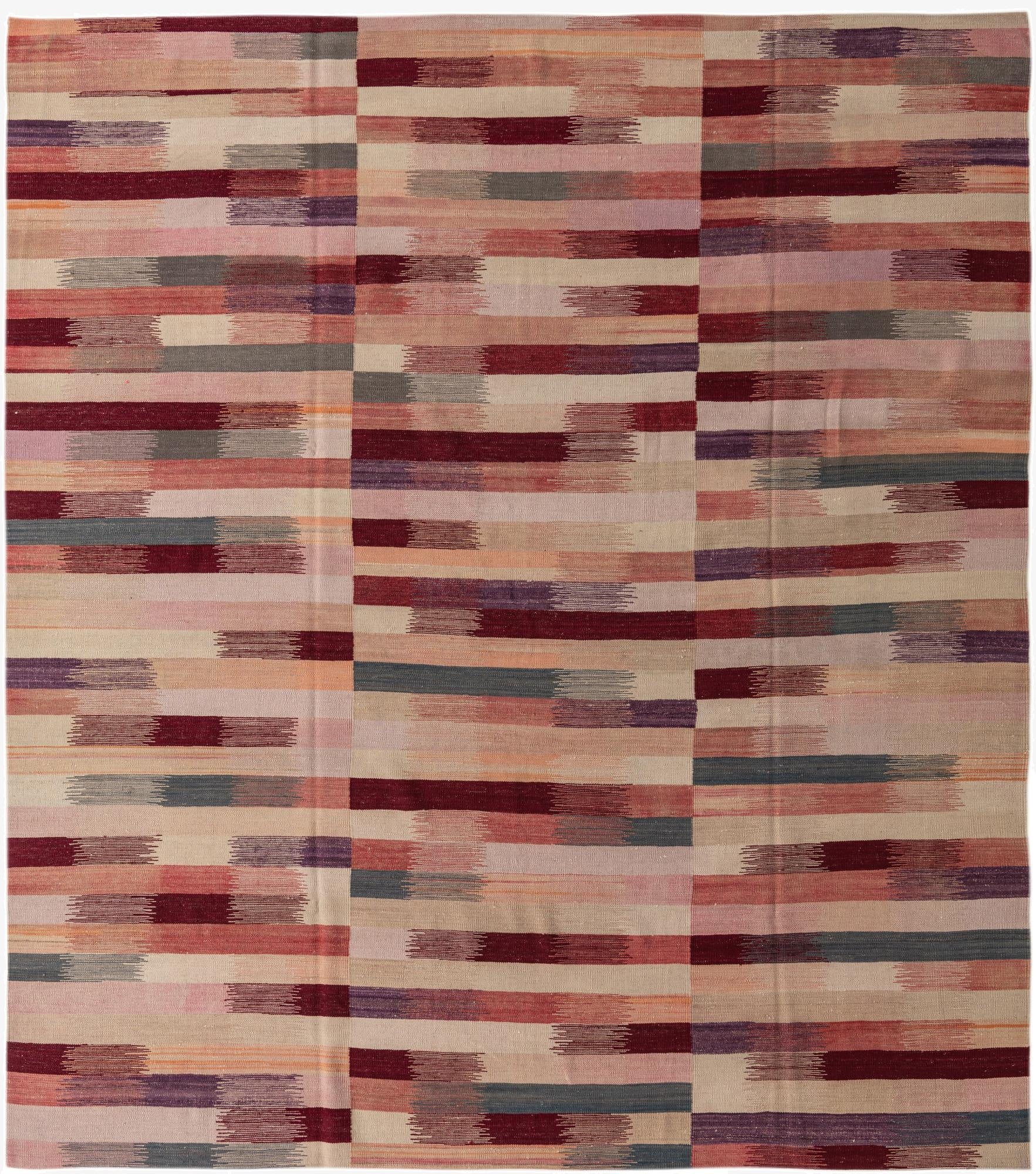 8' 3 x 9' 6  Hand Woven Kilim Modern Wool Rug