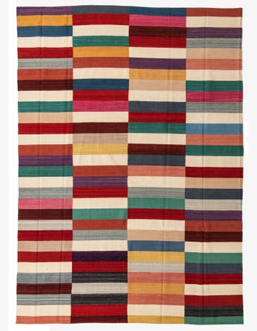 8' 2 x 11' 5 Hand Woven Kilim Modern Wool Rug