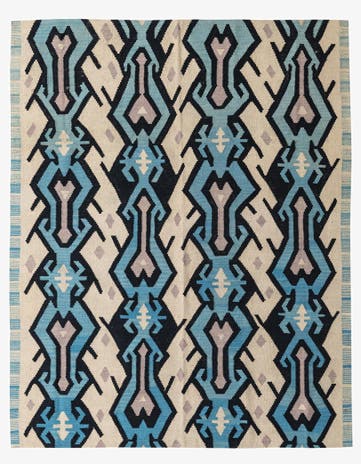 6' 2 x 7' 8 Hand Woven Kilim Modern Wool Rug
