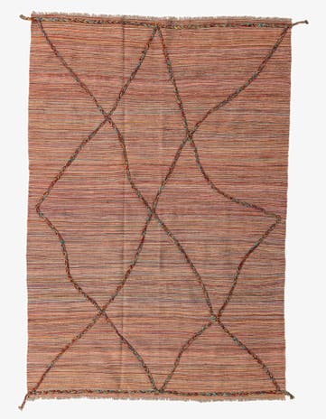 5' 10 x 8' 5 Hand Woven Kilim Modern Wool Rug