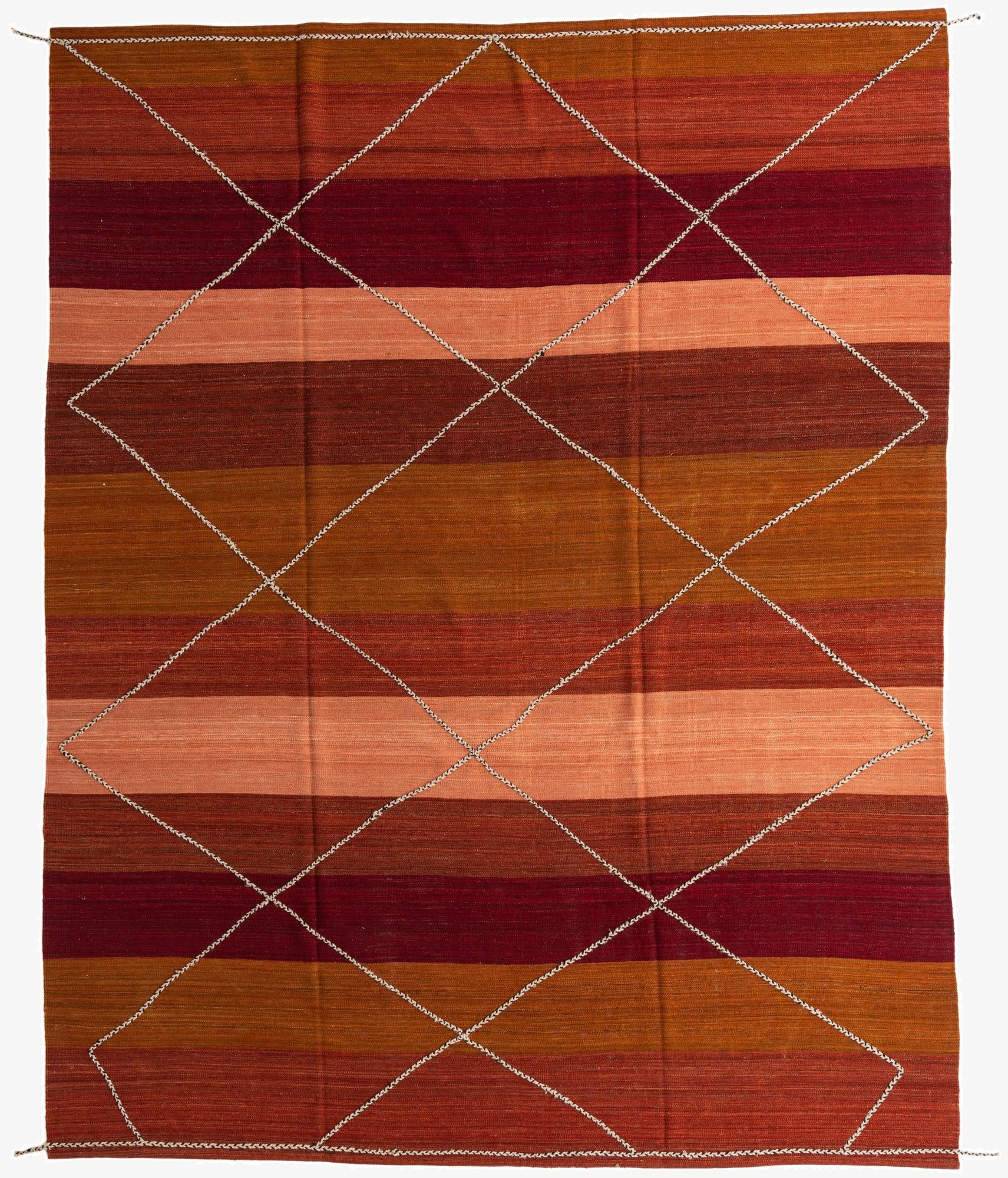 10' 1 x 12' 9  Hand Woven Kilim Modern Wool Rug