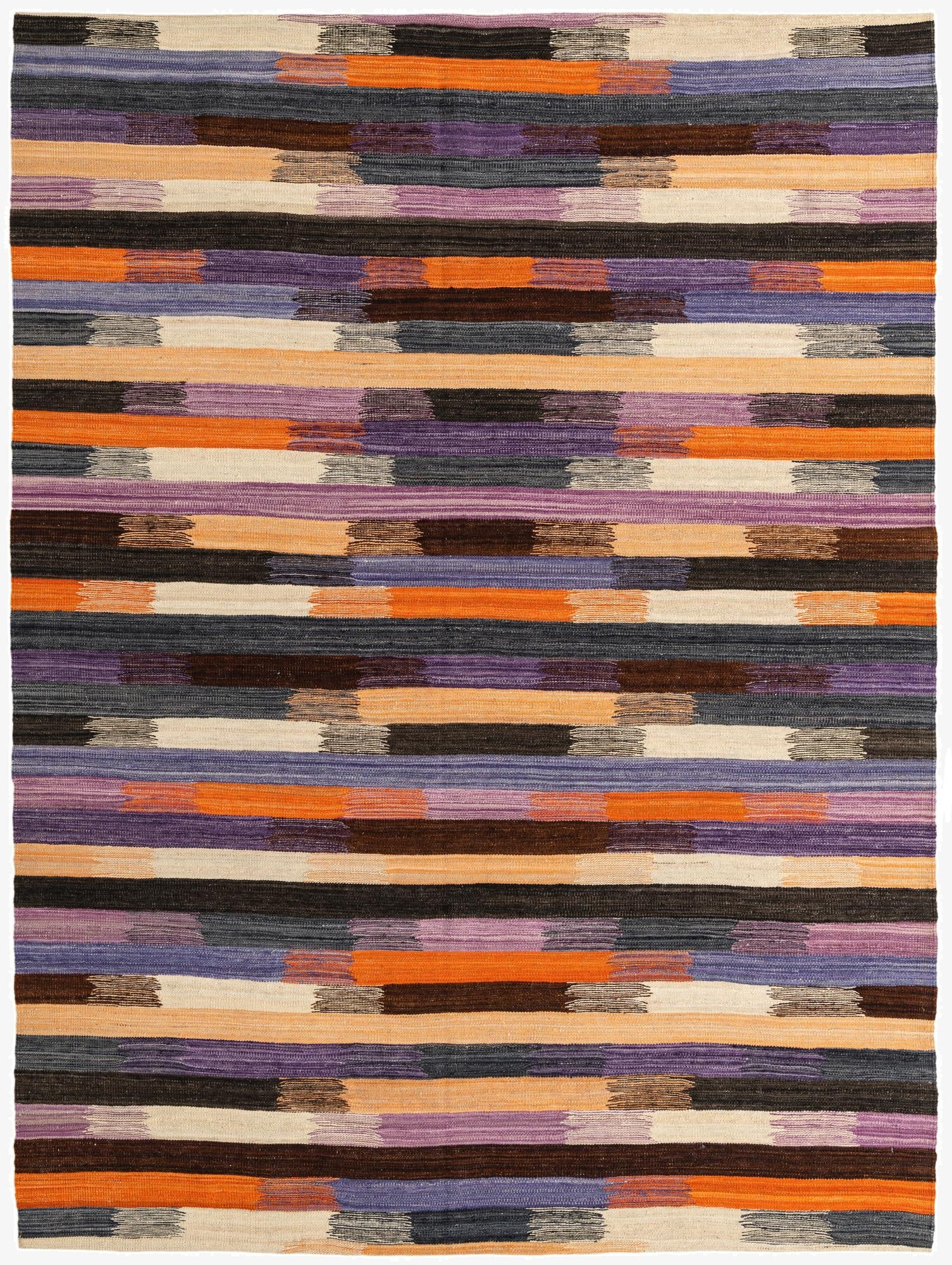 7' x 9' 3  Hand Woven Kilim Modern Wool Rug