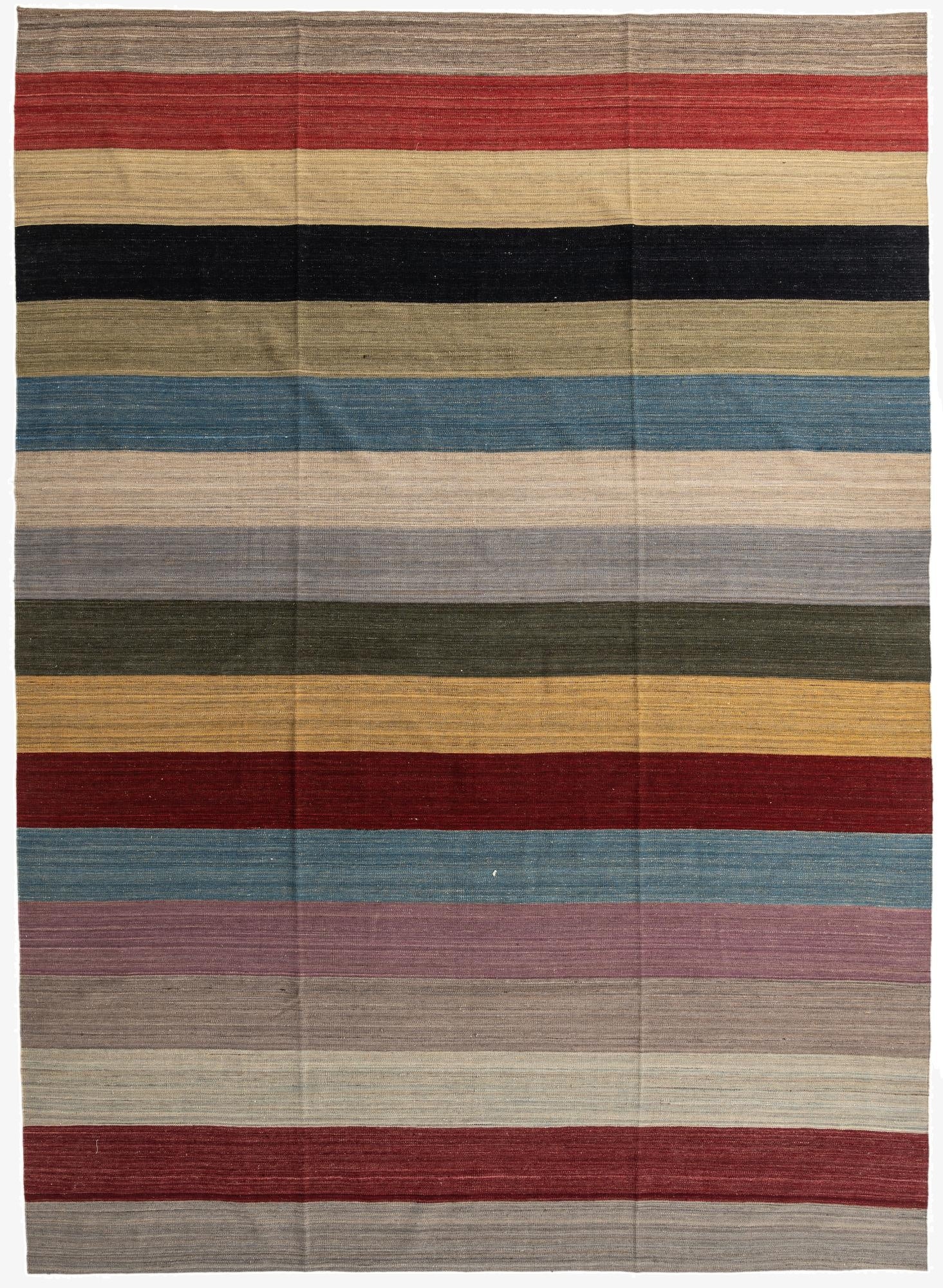 9' 10 x 13' 8  Hand Woven Kilim Modern Wool Rug