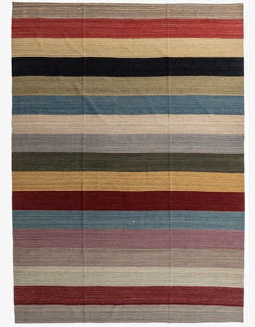 9' 10 x 13' 8 Hand Woven Kilim Modern Wool Rug