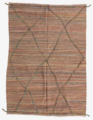 5' 7 x 8' Hand Woven Kilim Modern Wool Rug