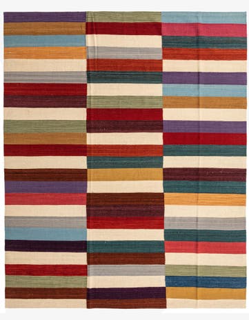 8' 3 x 10' Hand Woven Kilim Modern Wool Rug