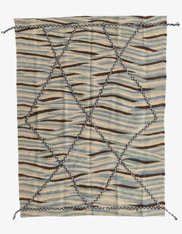 4' 6 x 6' 1 Hand Woven Kilim Modern Wool Rug