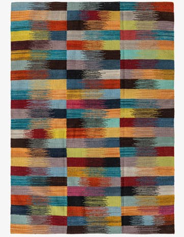 3' 4 x 5' 11 Hand Woven Kilim Modern Wool Rug