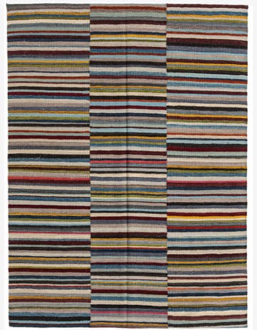 4' 7 x 6' 4 Hand Woven Kilim Modern Wool Rug