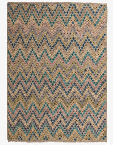 8' 5 x 11' 5 Hand Woven Kilim Modern Wool Rug