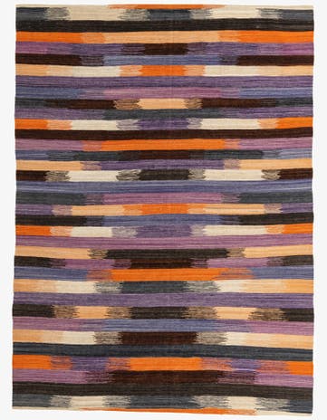 7' x 9' 5 Hand Woven Kilim Modern Wool Rug