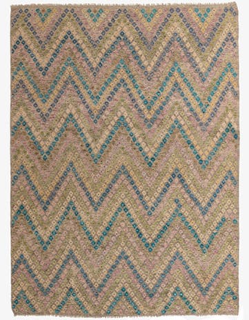 8' 9 x 11' 5 Hand Woven Kilim Modern Wool Rug