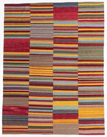 7' 2 x 9' 5 Hand Woven Kilim Modern Wool Rug