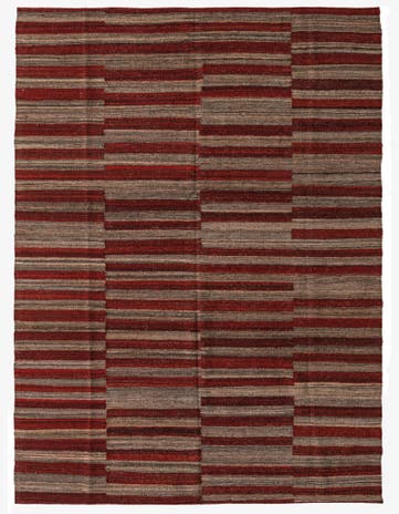 6' 8 x 8' Hand Woven Kilim Modern Wool Rug