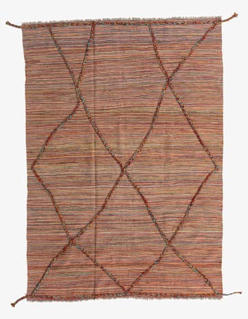 5' 8 x 8' Hand Woven Kilim Modern Wool Rug