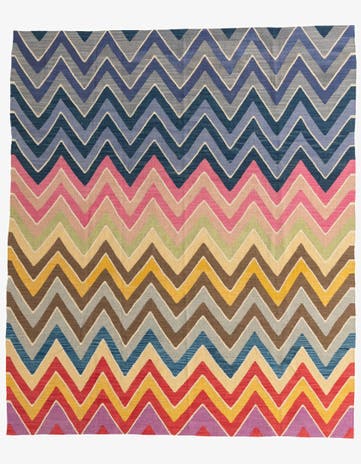 8' 5 x 9' 10 Hand Woven Kilim Modern Wool Rug