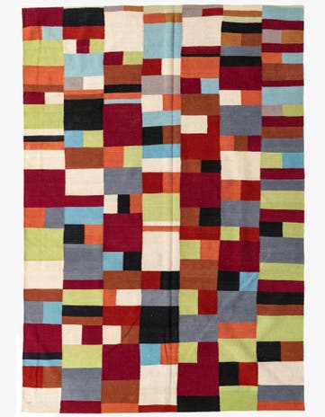 6' 10 x 9' 10 Hand Woven Kilim Modern Wool Rug