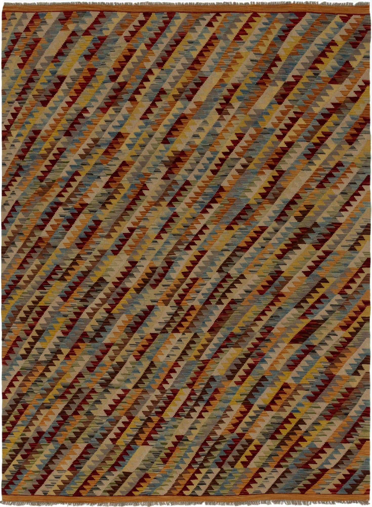 6' x 8'  Hand Woven Kilim Modern Wool Rug