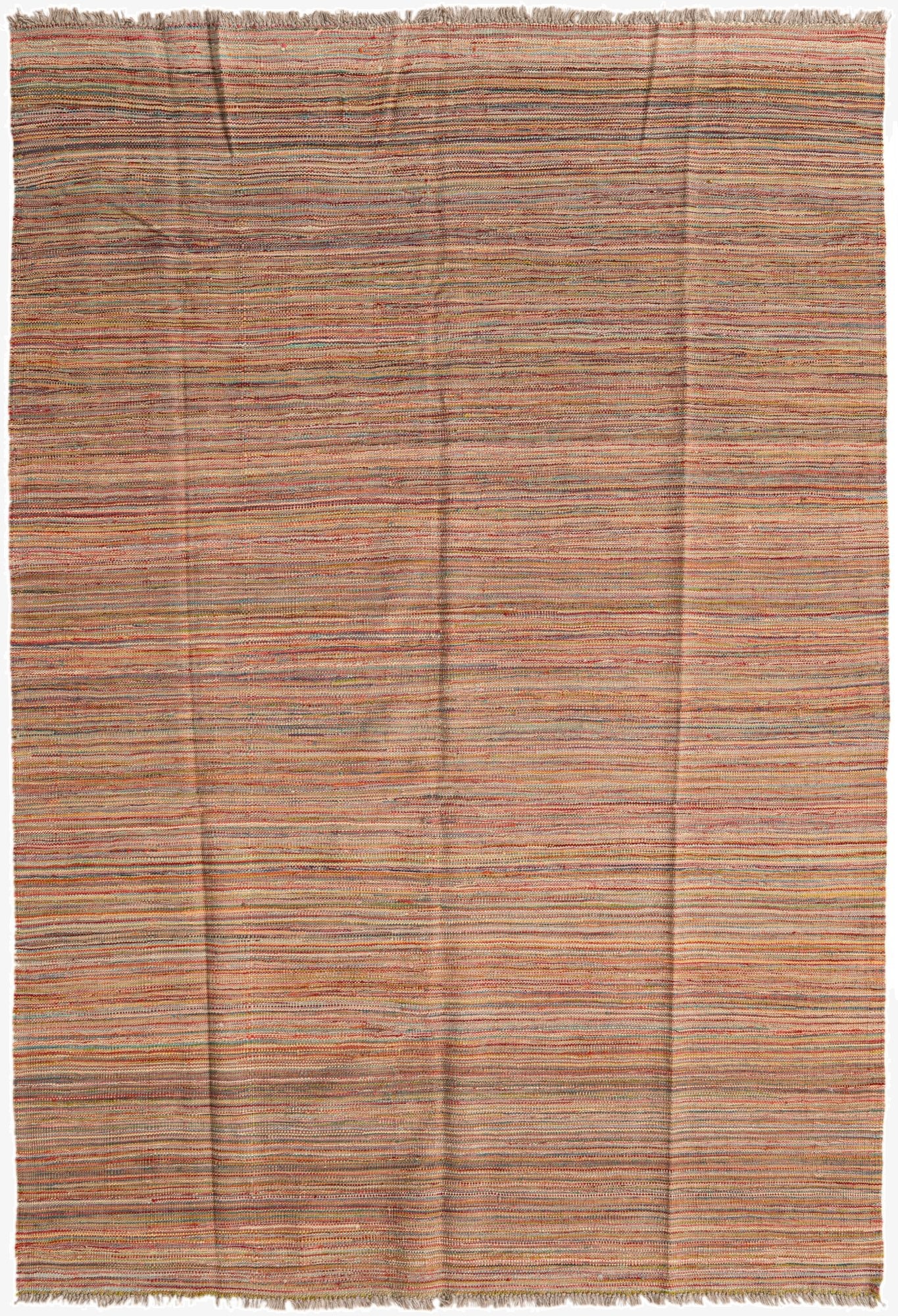 5' 5 x 8'  Hand Woven Kilim Modern Wool Rug