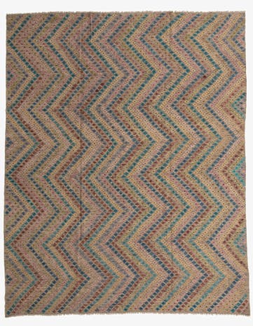 10' 3 x 12' 8 Hand Woven Kilim Modern Wool Rug