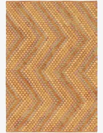 7' 10 x 11' 4 Hand Woven Kilim Modern Wool Rug