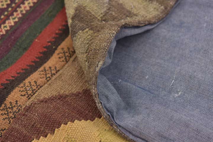 7' x 9' 8 Hand Woven Kilim Patchwork Wool Rug