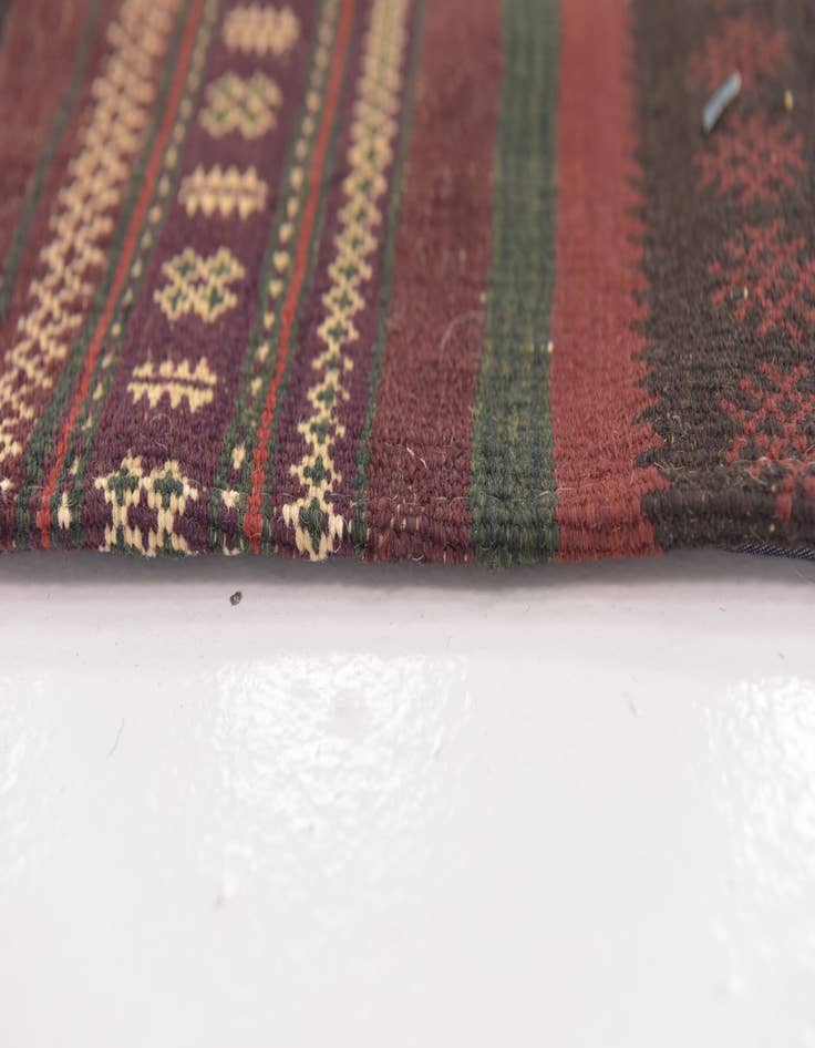 Detail image of 7' x 9' 8  Hand Woven Kilim Patchwork Wool Rug