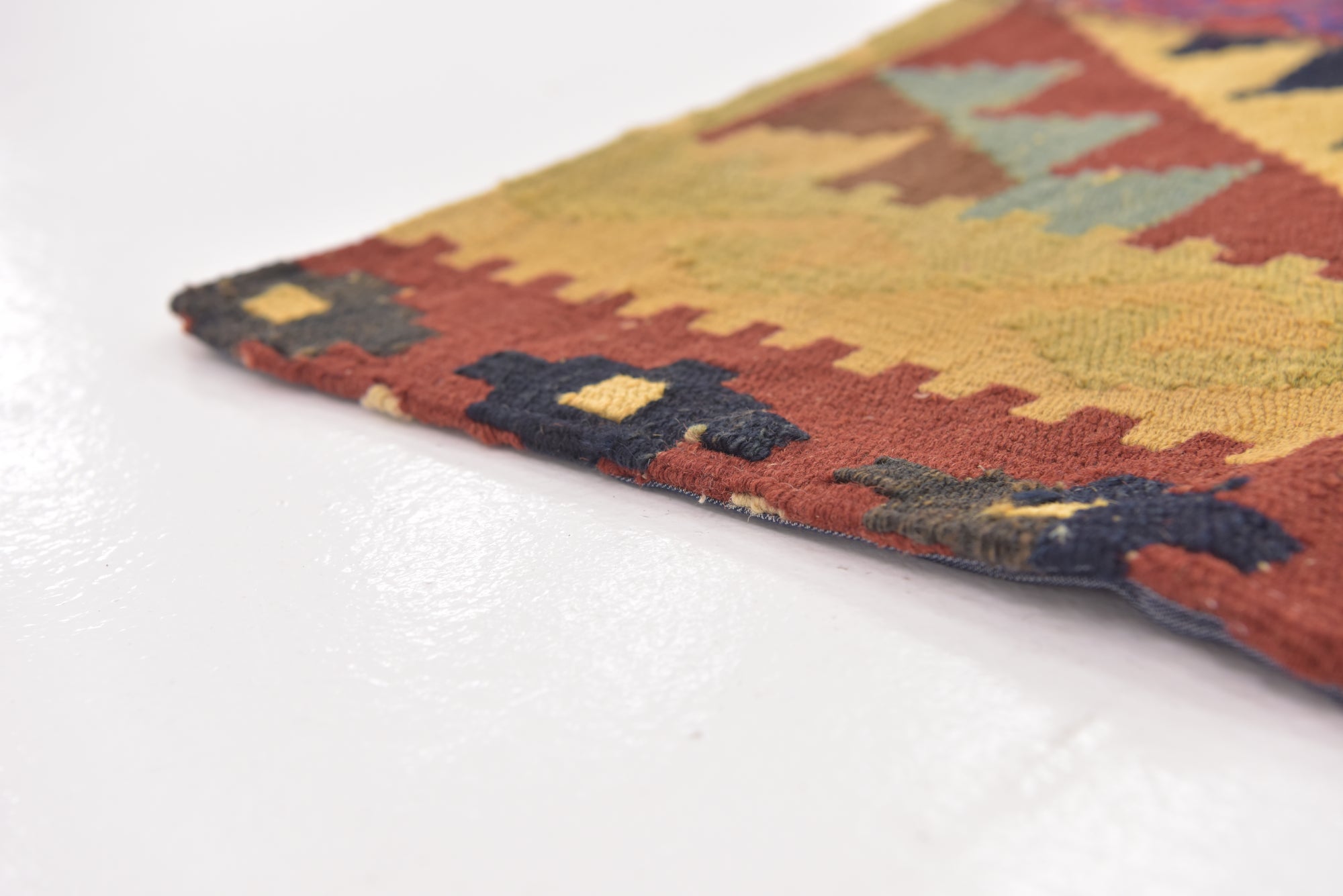 6' 7 x 9' 7 Hand Woven Kilim Patchwork Wool Rug