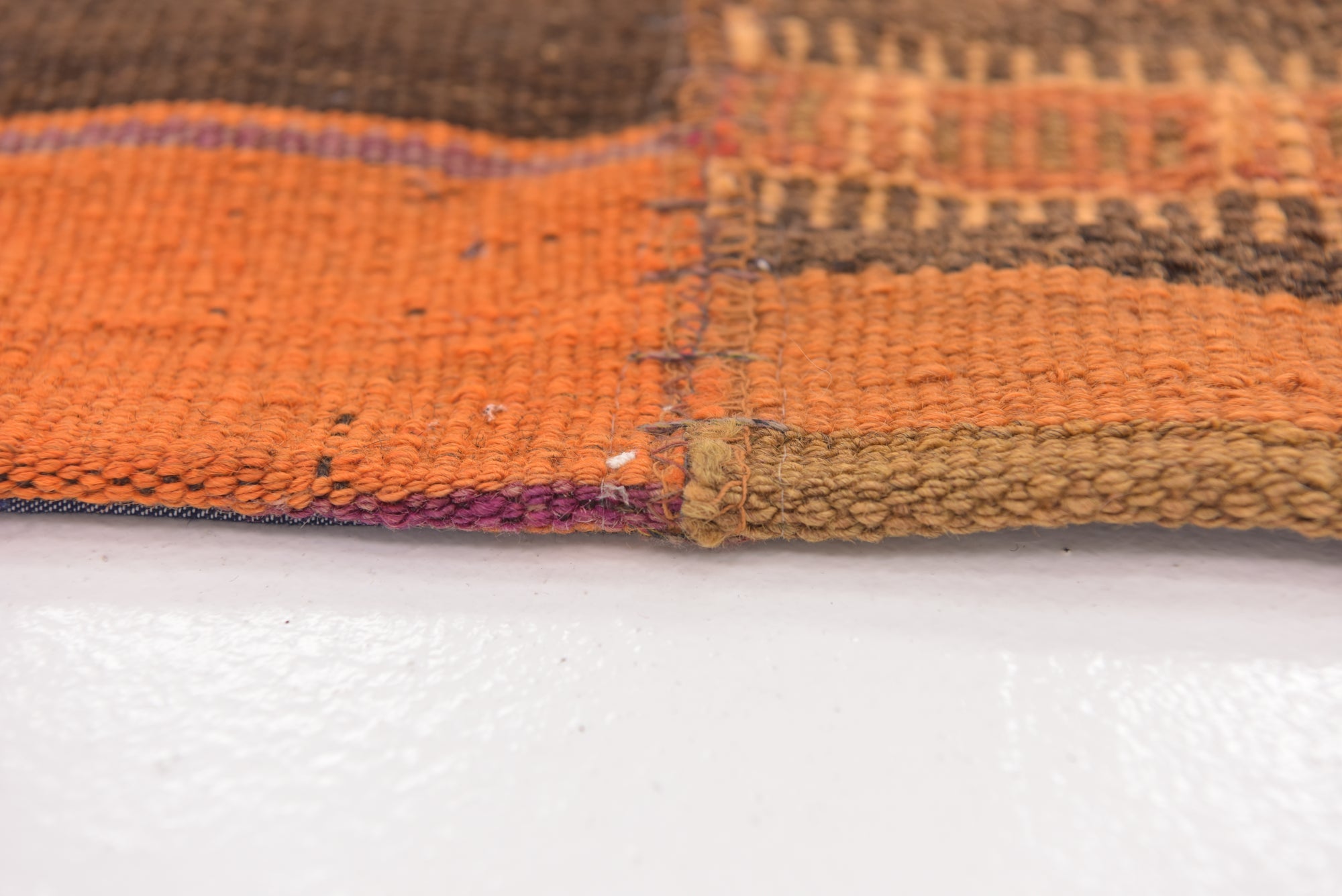 6' 7 x 9' 7 Hand Woven Kilim Patchwork Wool Rug