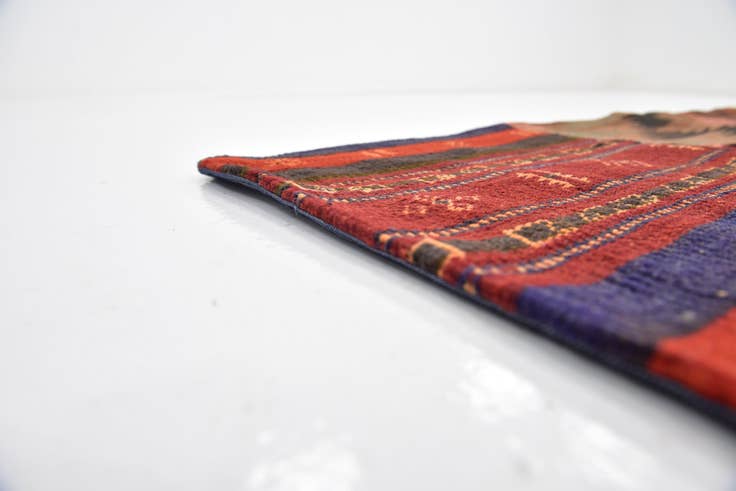 Detail image of 6' 9 x 9' 9 Hand Woven Kilim Patchwork Wool Rug