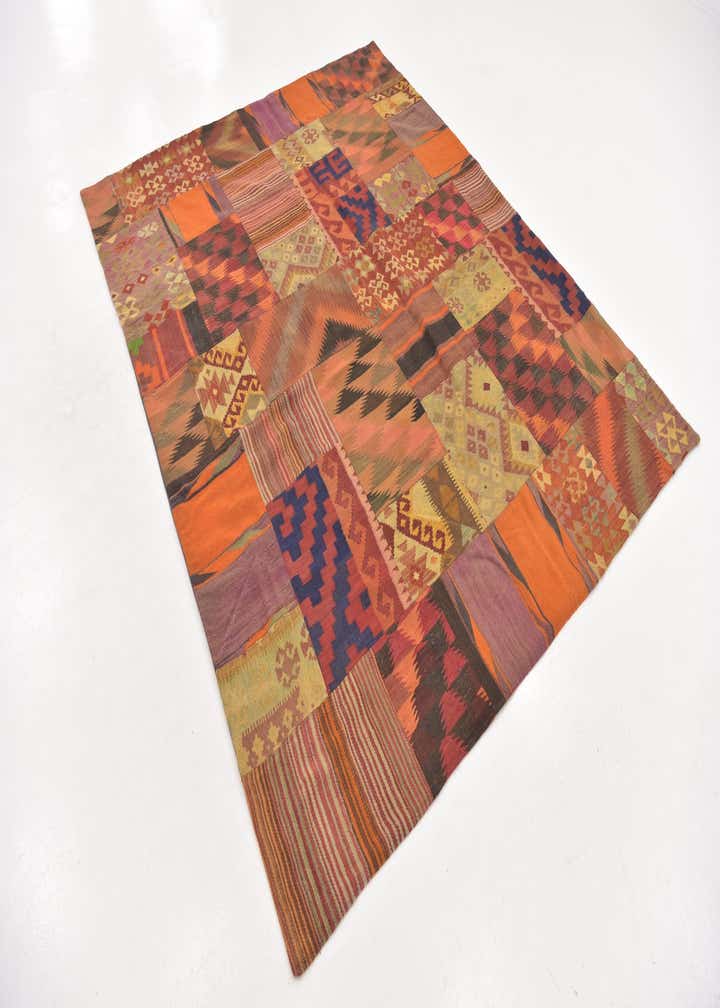 6' 6 x 8' Hand Woven Kilim Patchwork Wool Rug