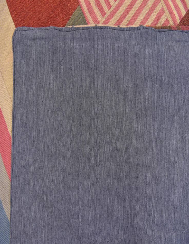 Detail image of 12' 5 x 15'  Hand Woven Kilim Patchwork Wool Rug