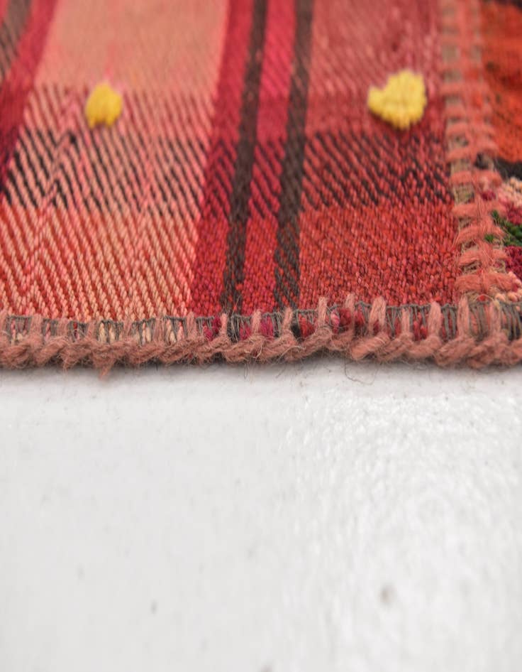 Detail image of 4' x 6' 2 Hand Woven Kilim Patchwork Wool Rug