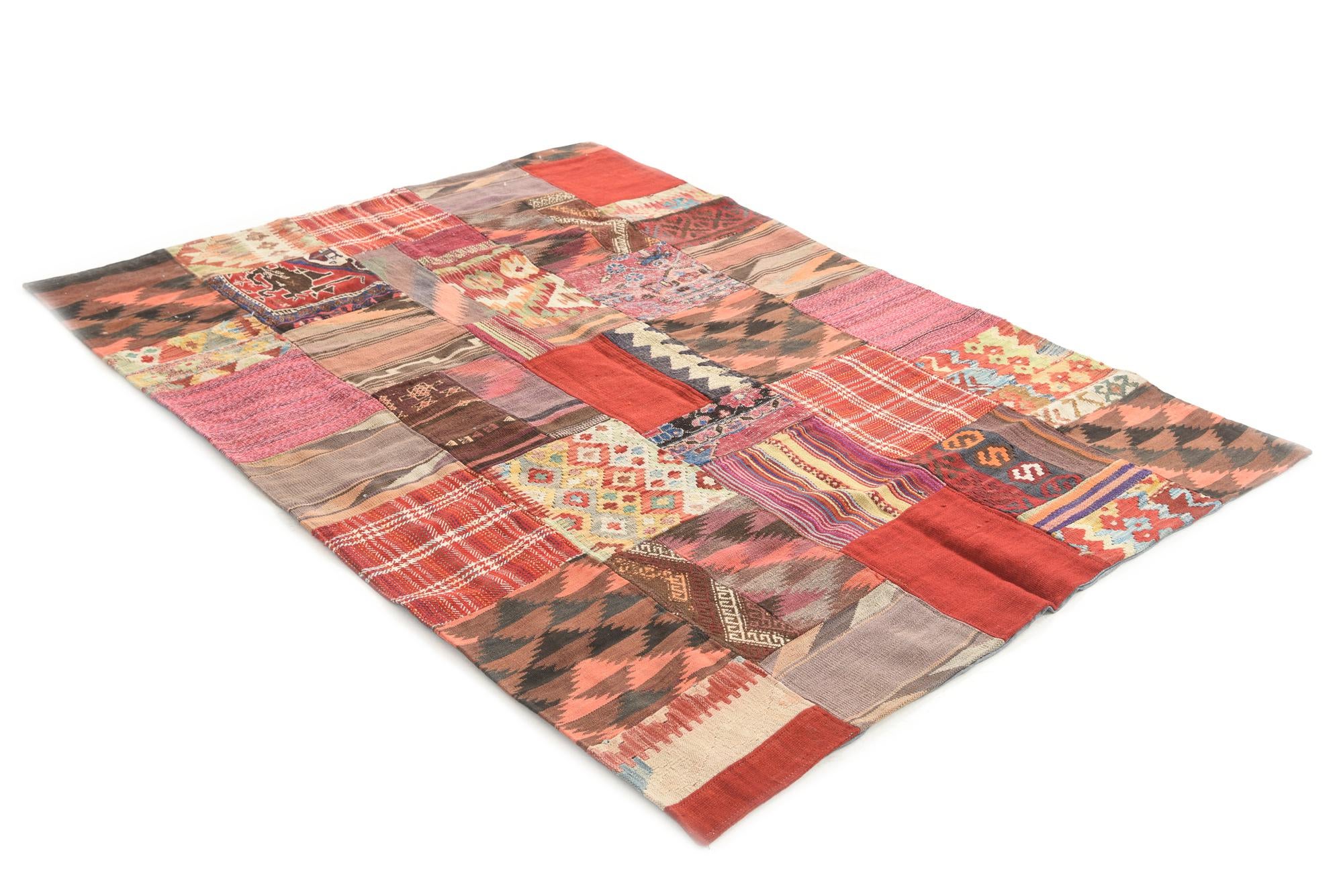 5' x 6' 9 Hand Woven Kilim Patchwork Wool Rug