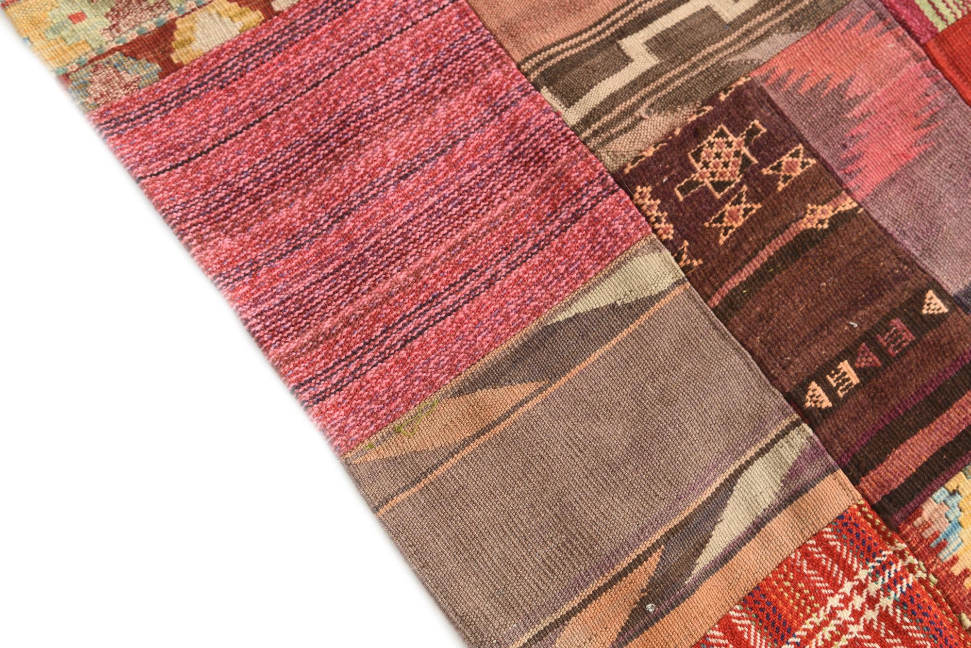 5' x 6' 9 Hand Woven Kilim Patchwork Wool Rug