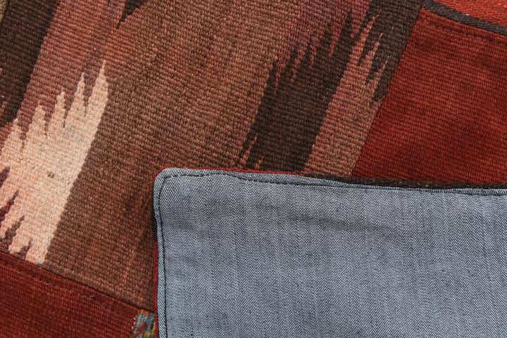 5' 6 x 8' Hand Woven Kilim Patchwork Wool Rug