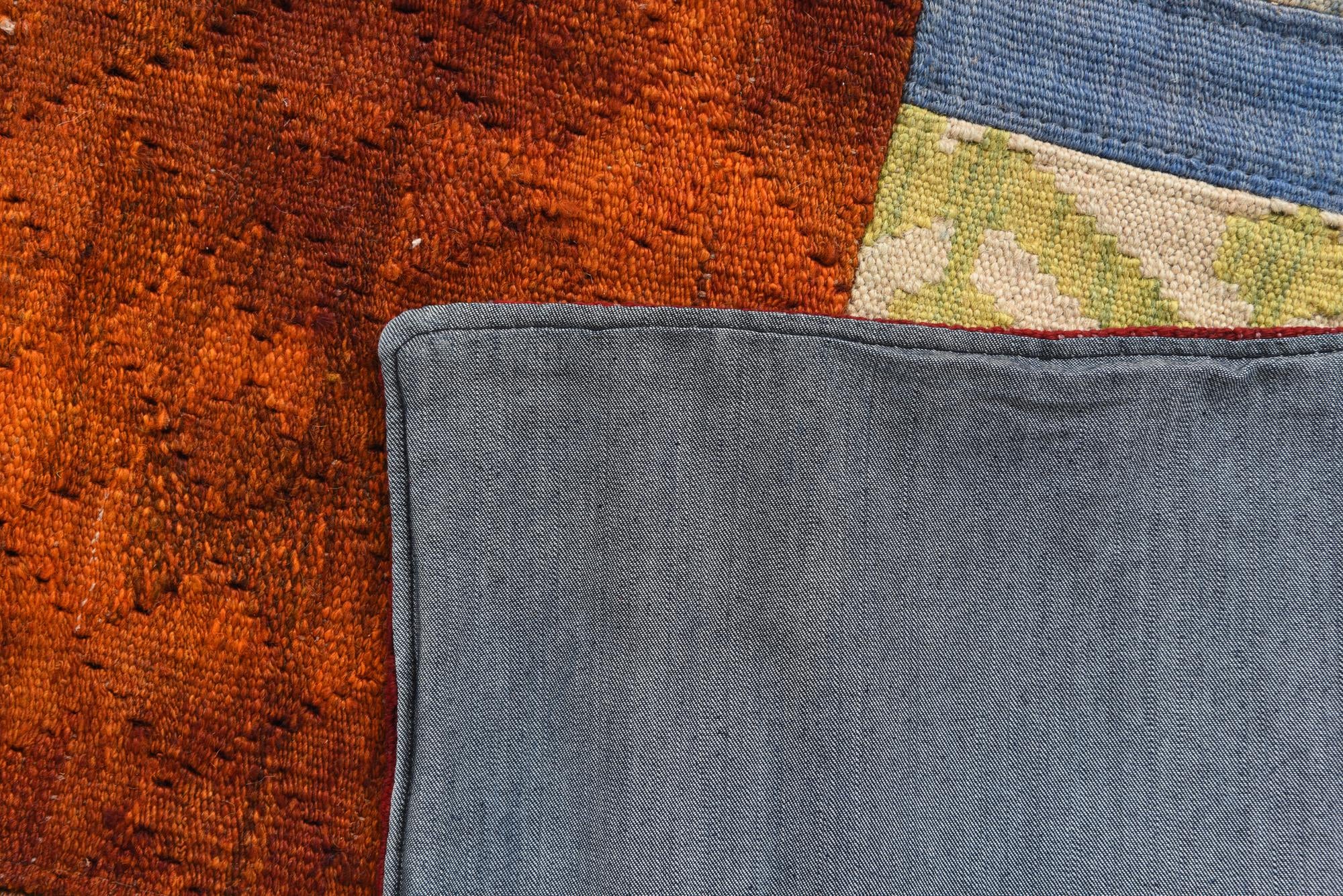 5' 9 x 7' 10 Hand Woven Kilim Patchwork Wool Rug