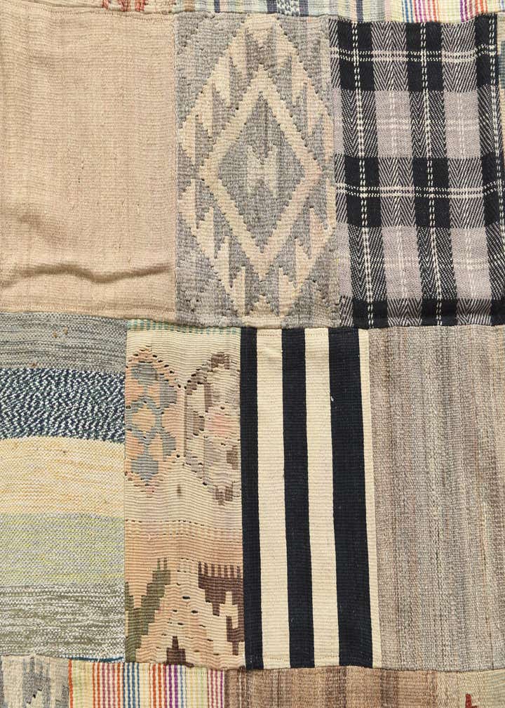 6' 4 x 10' Hand Woven Kilim Patchwork Wool Rug
