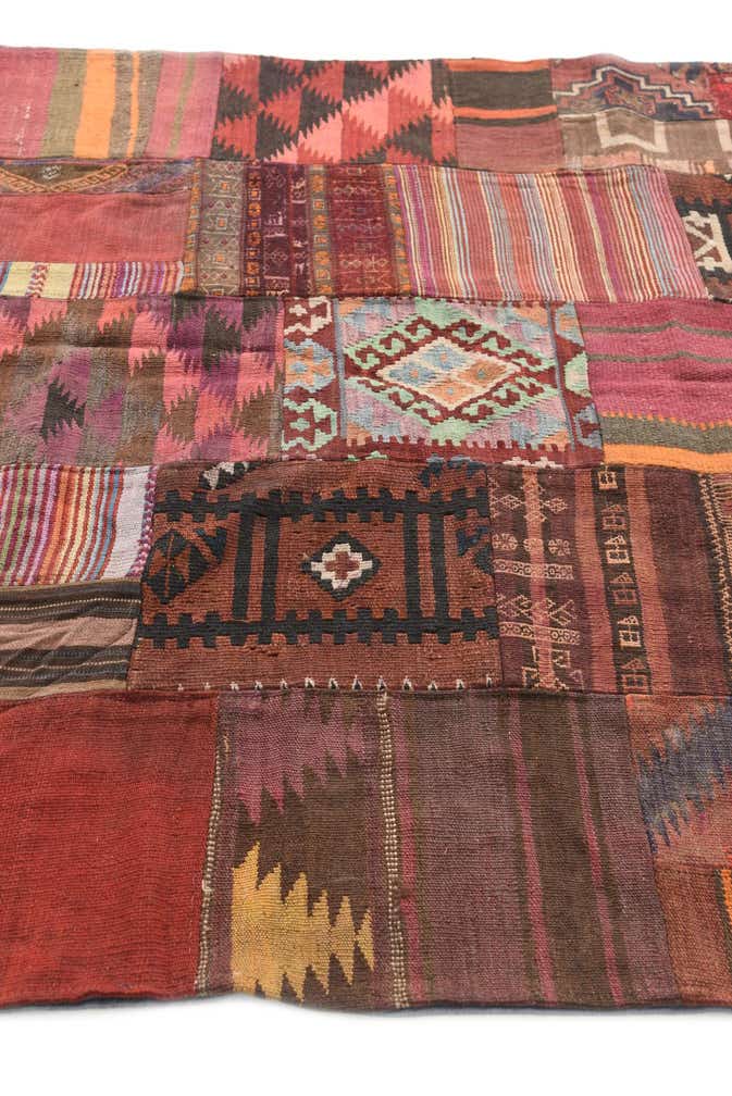 5' x 6' 5 Hand Woven Kilim Patchwork Wool Rug
