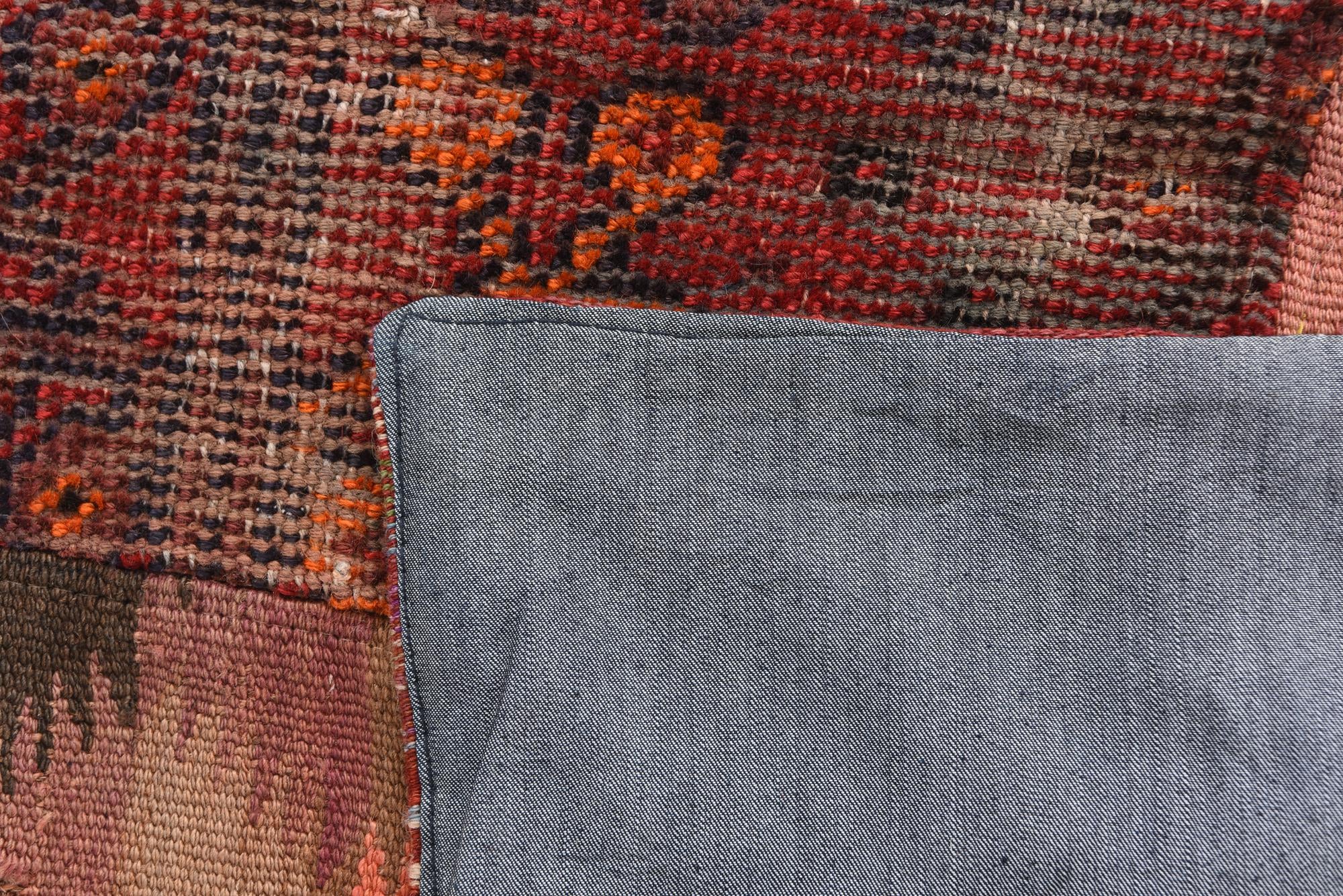 4' 2 x 6' Hand Woven Kilim Patchwork Wool Rug